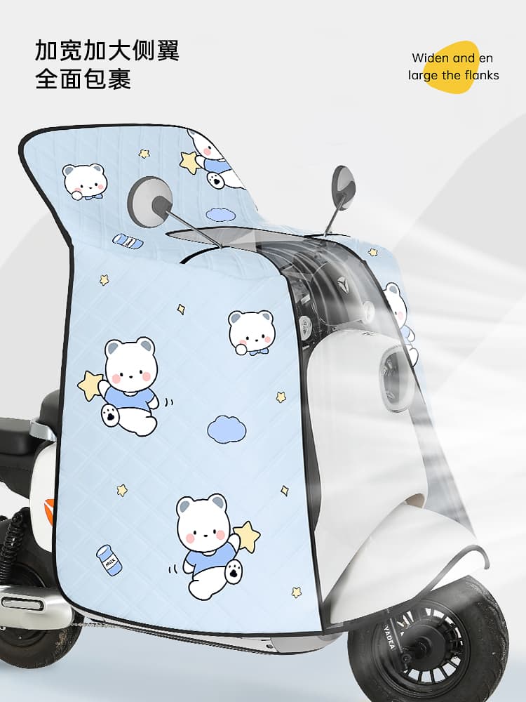 非表示 バイクカバー かわいい動物柄 防寒バイクカバー スクーター用