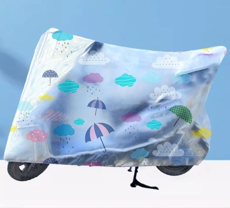 バイクカバー 原付 かわいい雲柄防水バイクカバー 原付用