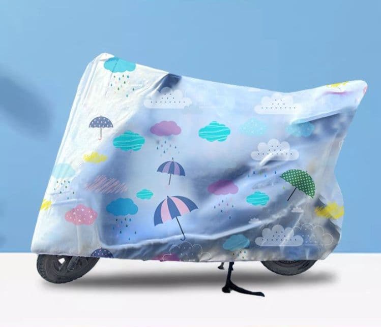 バイクカバー 原付 かわいい雲柄防水バイクカバー 原付用