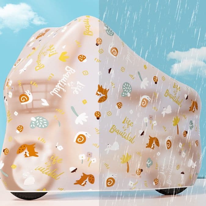 バイクカバー 原付 かわいい動物柄の原付用オールシーズンカバー