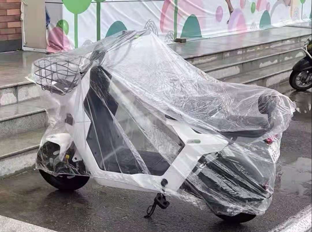バイクカバー 原付 全天候型防水透明原付カバー 