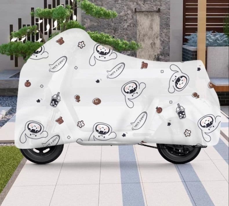 バイクカバー 原付 二重構造可愛い模様の原付防水カバー 