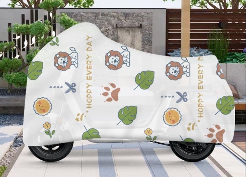 バイクカバー 原付 二重構造可愛い模様の原付防水カバー 