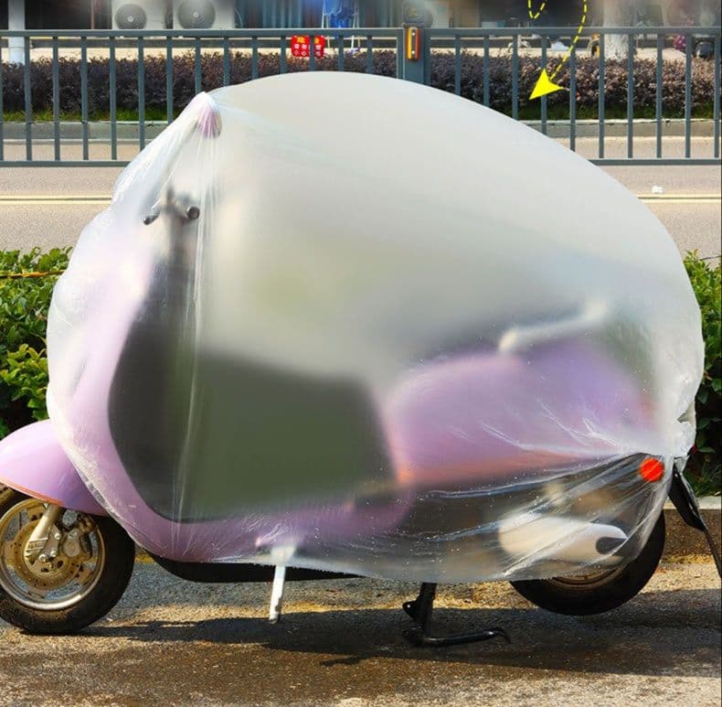 バイクカバー 原付 防水透明シート全天候型バイクカバー
