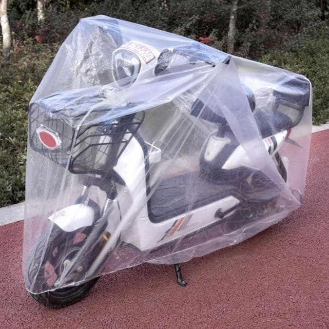 バイクカバー 原付 全天候対応原付用透明バイクカバー 