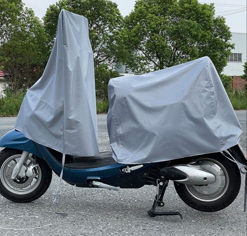 バイクカバー 原付 丈夫な裾部分固定タイプ原付用防風バイクカバー 