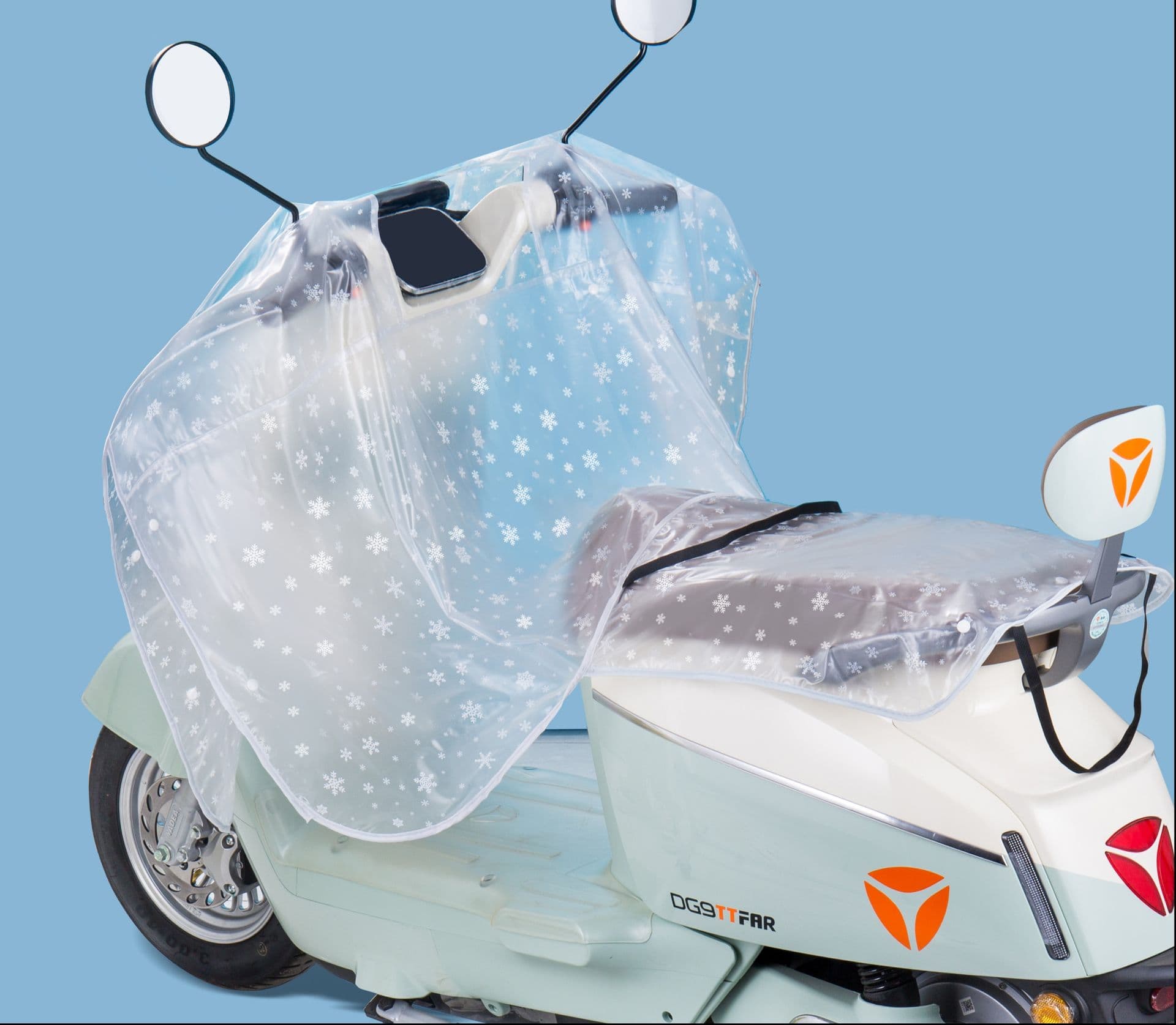バイクカバー 原付 透明防水原付シートカバー 全天候型