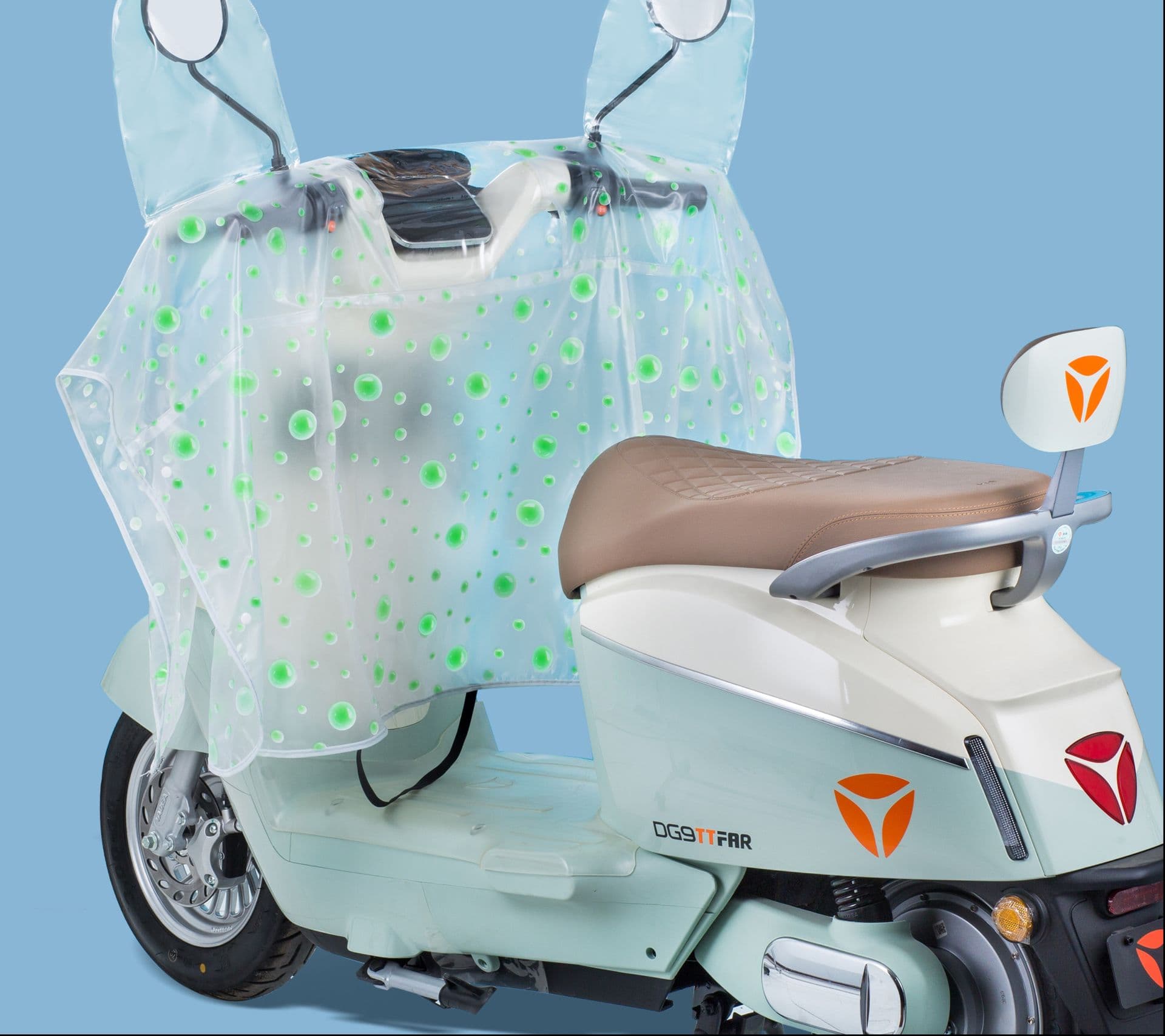 バイクカバー 原付 透明防水原付シートカバー 全天候型