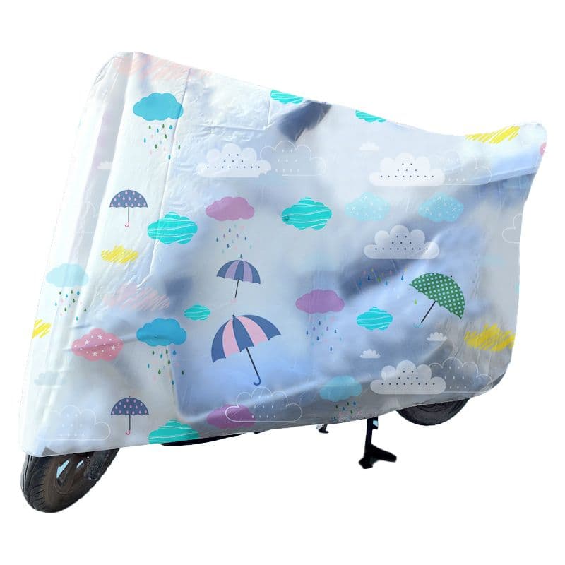 バイクカバー 原付 かわいい雲柄防水バイクカバー 原付用