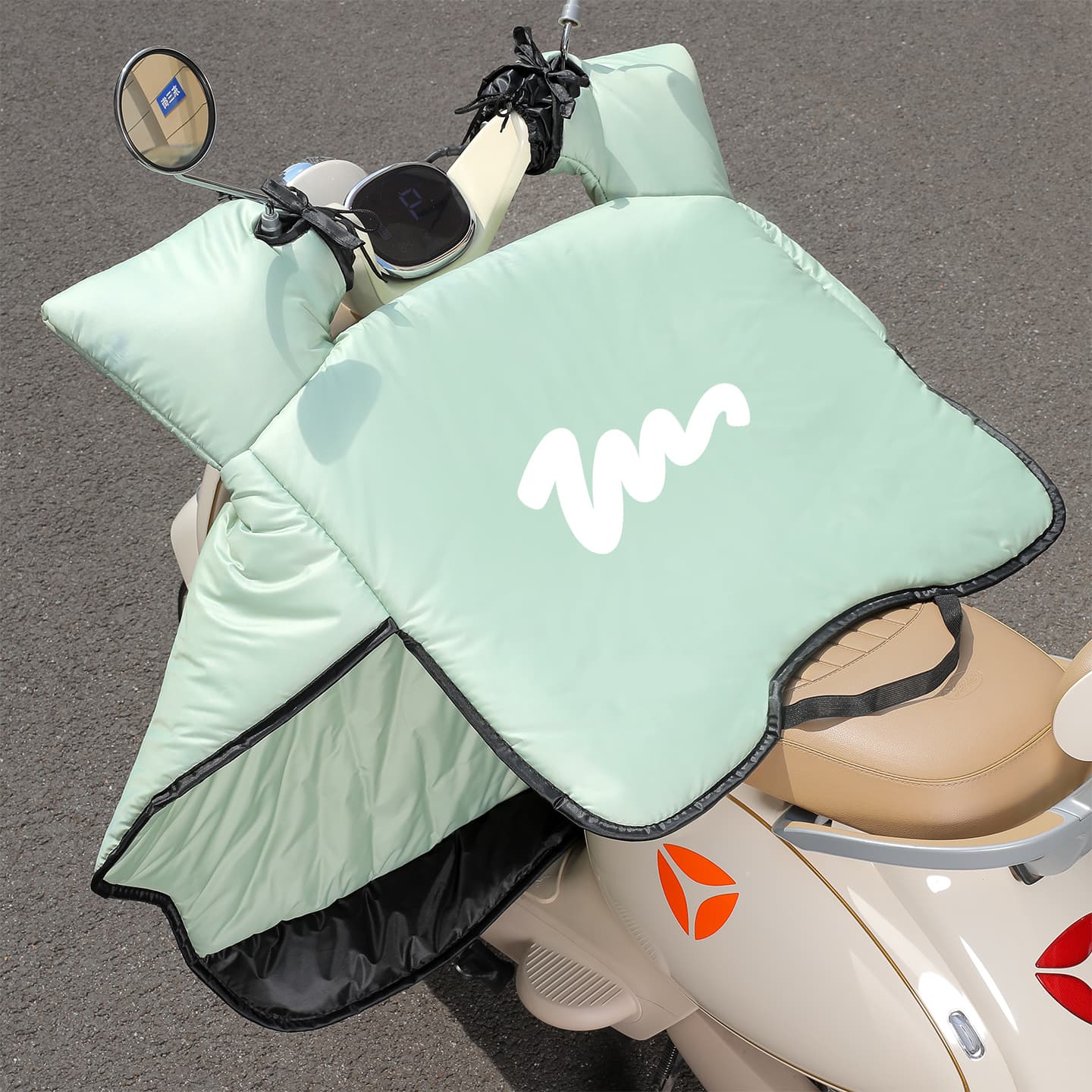 バイクカバー 冬用ふわふわ原付ひざ掛けカバー