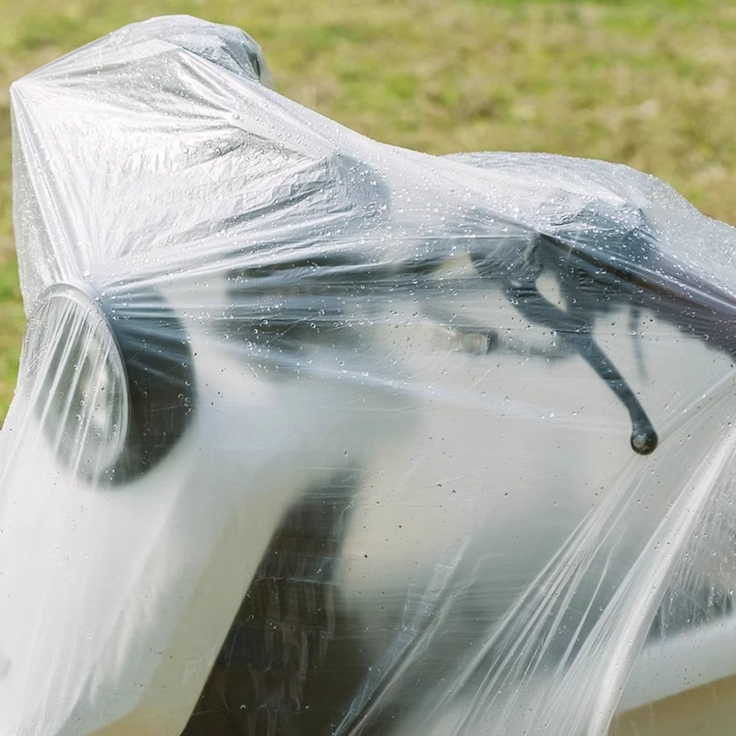 バイクカバー 透明防水フィットカバー中型
