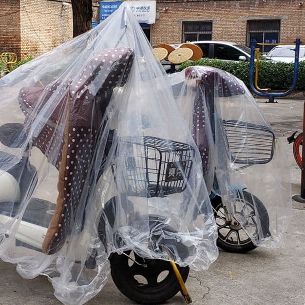 バイクカバー 全天候対応透明防水原付専用保護カバー
